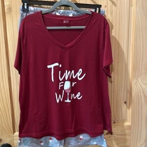 Women’s Crop Pant and Tee Top PJ Set SZ XXL